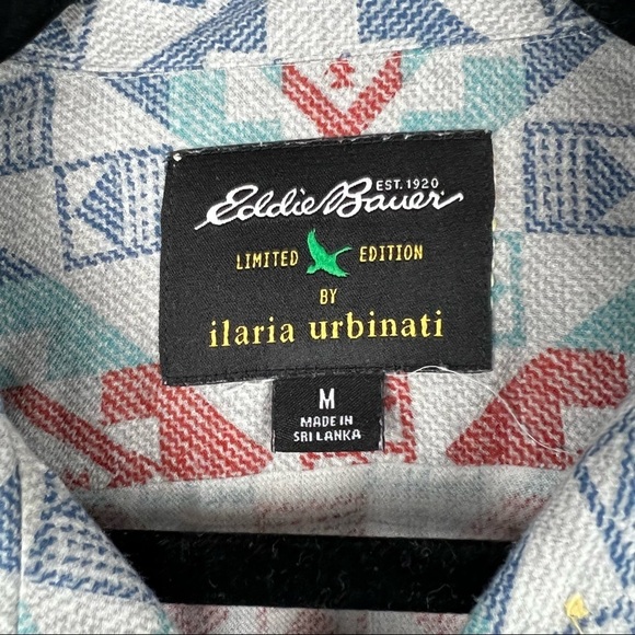 EDDIE BAUER x ILARIA URBINATI Northwest Boyfriend Flannel Shirt, Sz Medium NWOT - Picture 7 of 11